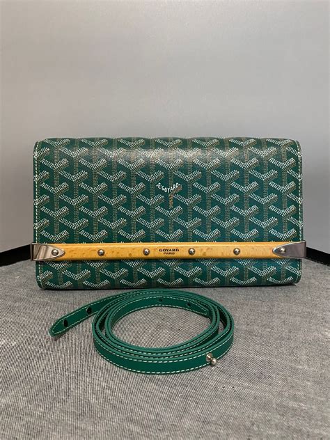 goyard green clutch|goyard monte carlo clutch.